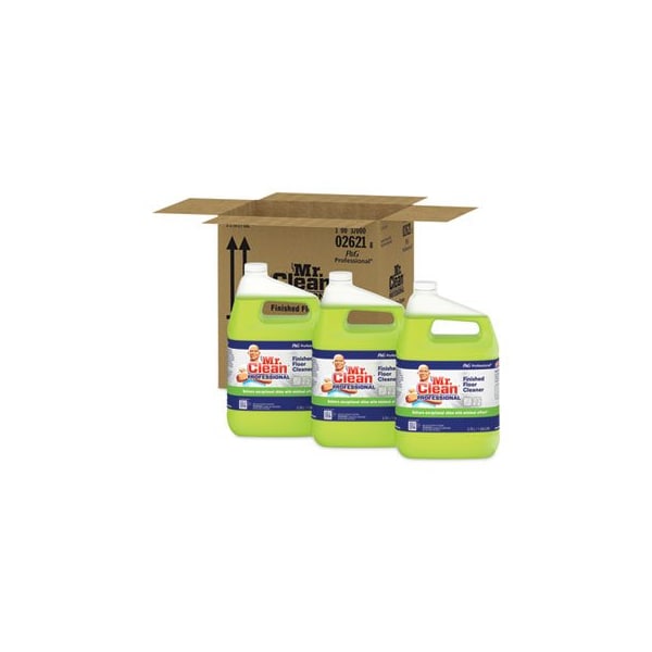 Proctgambl Mr. Clean, Finished Floor Cleaner, Lemon Scent, One Gallon Bottle, 3PK 02621CT - main